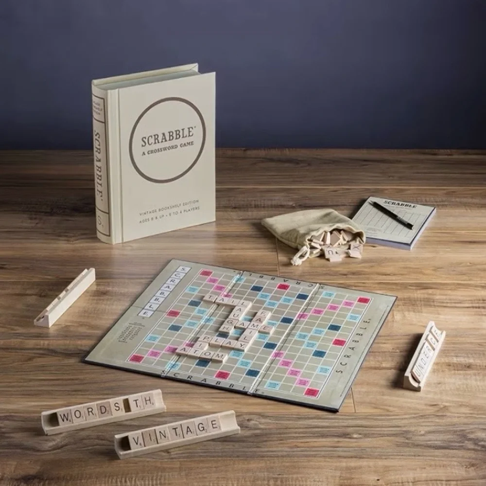 🃏 Scrabble Vintage Bookshelf Edition - Picture 2 of 6